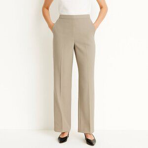 & Other Stories | Sleek Straight Leg Crepe Trousers in Taupe / Tan Size 12 NEW